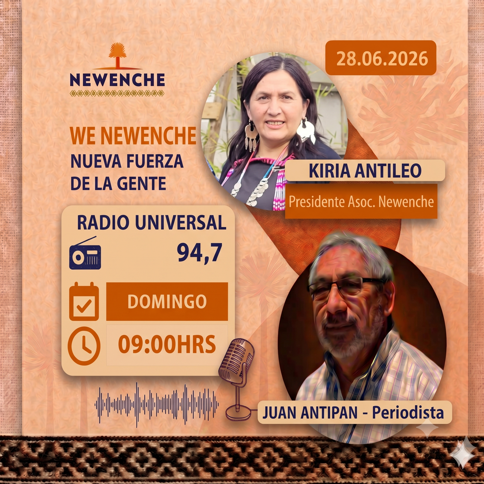 Programa 28-06-2026 Kiria Antileo